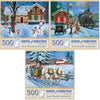Bits And Pieces - Value Set Of Three (3) 500 Piece Jigsaw Puzzles For Adults - Puzzles Measure 18''X24'' - Greeters, Family Slei
