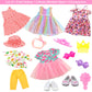 Barwa 18 Inch Doll Clothes And Accessories 5 Sets Clothes Dress Outfits With 2 Pairs Shoes For 18 Inch Dolls