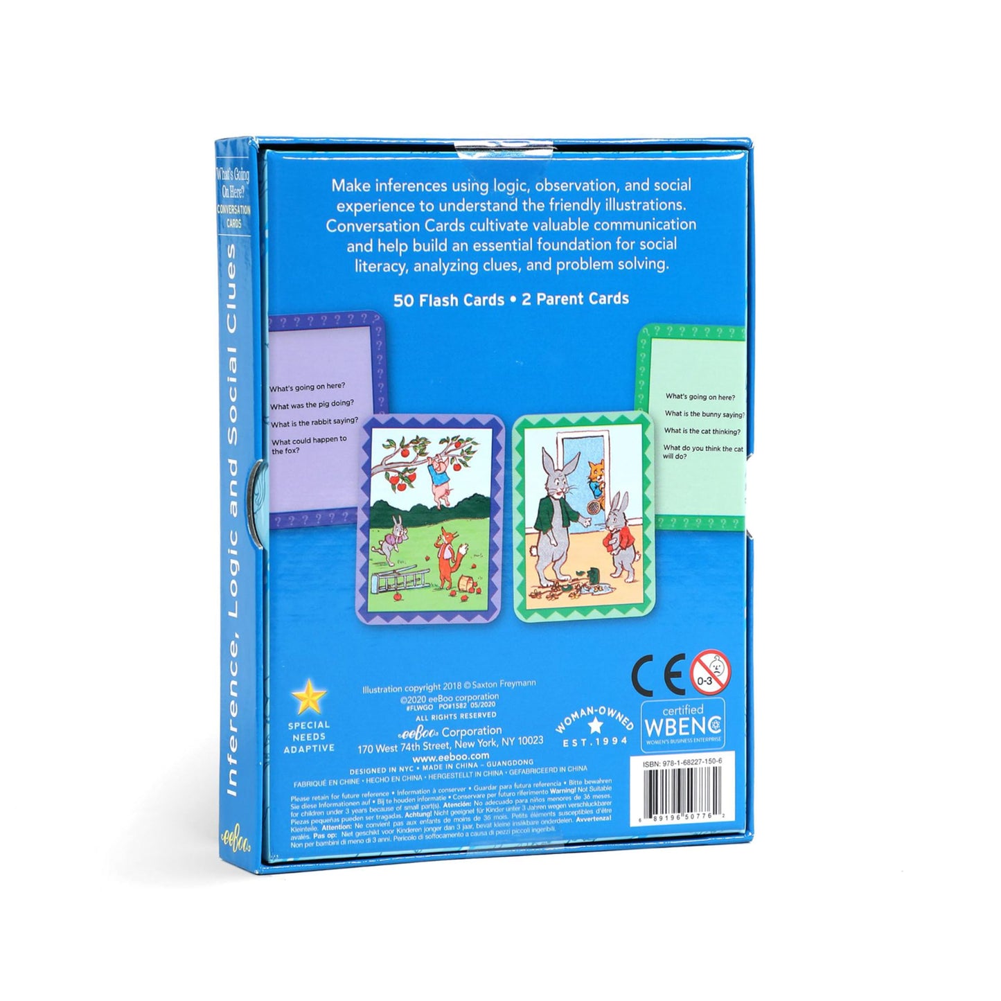 Eeboo: What'S Going On Here? Conversation Flashcards, Develops Empathy Through Friendly Illustrations Of Social Situations, Develop Social And Emotional Intelligence, For Ages 3 And Up