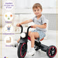 KRIDDO Kids Tricycle, 12 Inch Puncture Free Wheel w Front Light, Adjustable Seat Height, Gift for 2-5 Year Olds, Trike for Toddl