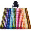AUSTOR 100-Piece 6-Sided Dice Set, Acrylic Pearl Colors, Square Corner with Velvet Pouch for Games and Teaching Math