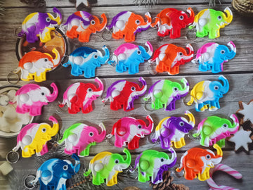 24 Packs Funny Present Unique Mini Elephant Assorted fidgets Bubble Toys for Kids Children Classroom Students Gifts from Teacher