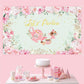 Tegeme Let'S Partea Party Backdrop Tea Party Banner Decorations Background For Baby Shower Birthday Party Photo Prop(Light Green