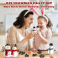 Outivity 300 Pcs Snowman Crafts DIY Kits for Winter Kids Holiday Party Decor Gift,Includes 30 Mini Black Top Hats,180 Snowman Cr