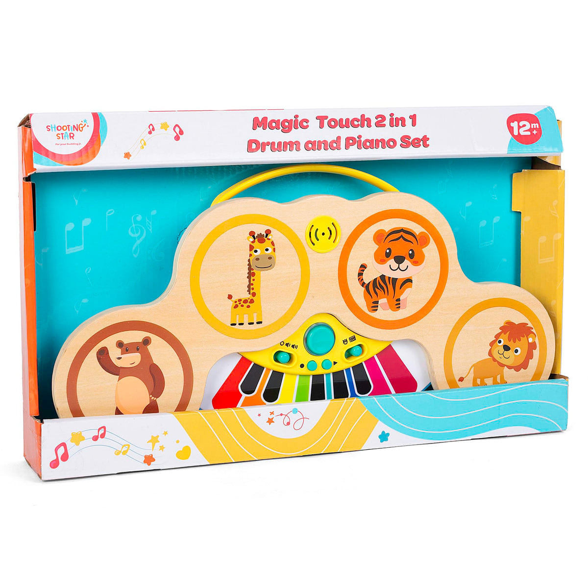 Shooting Star Magic Touch 2 In 1 Drum & Piano Set For Kids 12M+