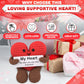 Reluen Knitted Emotional Support Heart - Soft Crochet Plush With Motivational Card, Compact Keepsake For Women, Girlfriend, Wife