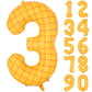40 In Matte Yellow Number Balloons Helium Foil Mylar Balloon Birthday Party Banquet Decoration Digital 3