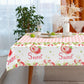 Lianxuia 3Pcs Strawberry Tablecloth, 54 X 108 Inch Pink Checkered Plastic Tablecloth, Berry Sweet One Table Covers For Baby Show