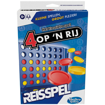 Hasbro Gaming 4 on a Row Travel Game, Easy to Carry, 2 Player Game, Travel Game for Children - English Version