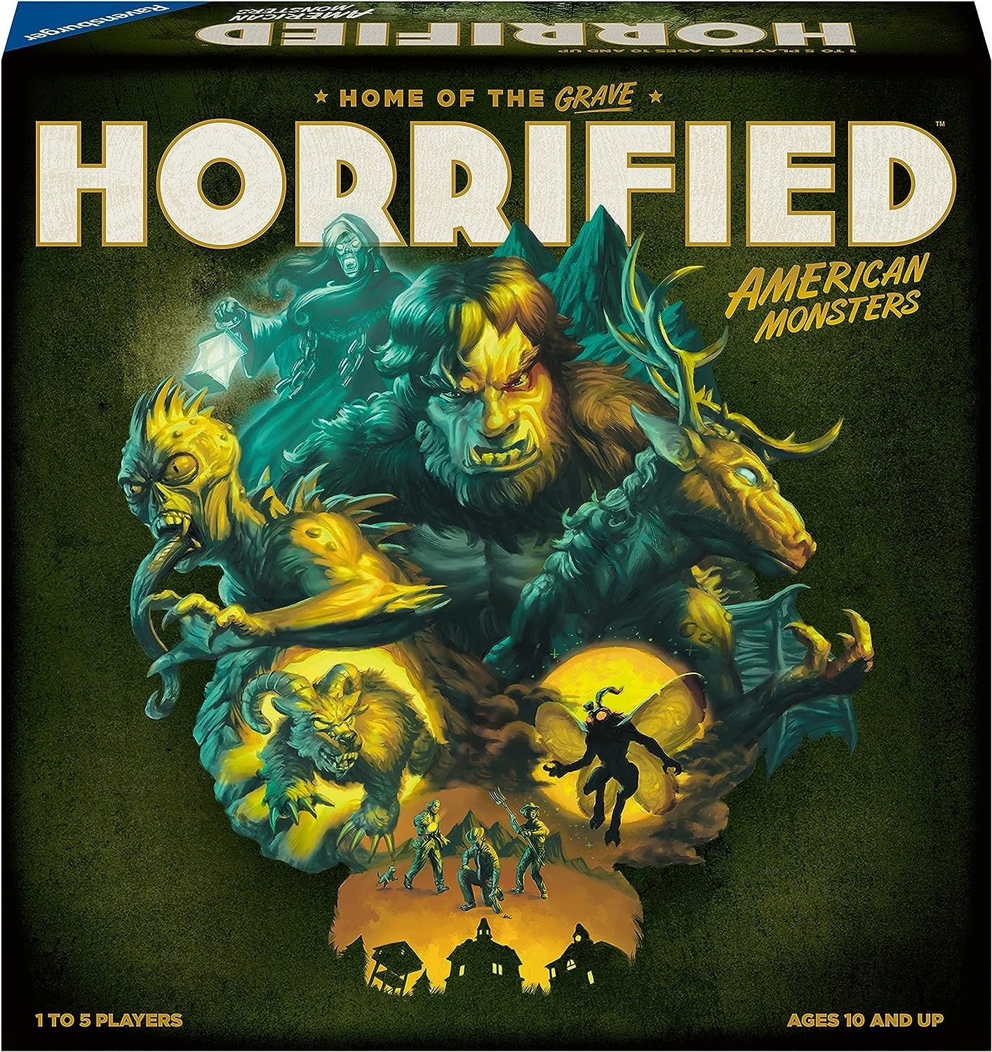 Ravensburger Horrified American Monsters Board Game - Engaging Gameplay for Ages 10+, Multicolor, Model 60001940