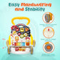 Yolay Baby Walker Push With Wheels, Sit-To-Stand Foldable Walker For Baby Boy And Girl 6-12 Months With Detachable Play Panel, S