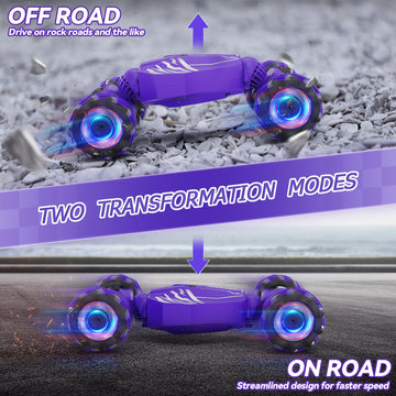 Dysaim Gesture Sensing RC Stunt Car, Toys for Boys Girls Age 6-12, 4WD Remote Control Car 360 Rotate Transform Drift RC Cars wit