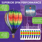22 in. Hot Air Balloon - Double Chevron Rainbow
