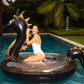 Poolcandy Gigantic Inflatable Pool Raft for 2-3 People - Black Glitter Sea Dragon, 3X-Large, Durable PVC Material, Model PC1810BRD