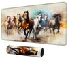 Digtiall Card Mat For Mtg & Tcg Playmat Mouse Pad, 24'' X 14'' Perfect For Card Games, Video Games, Computer Office, Horses Runn