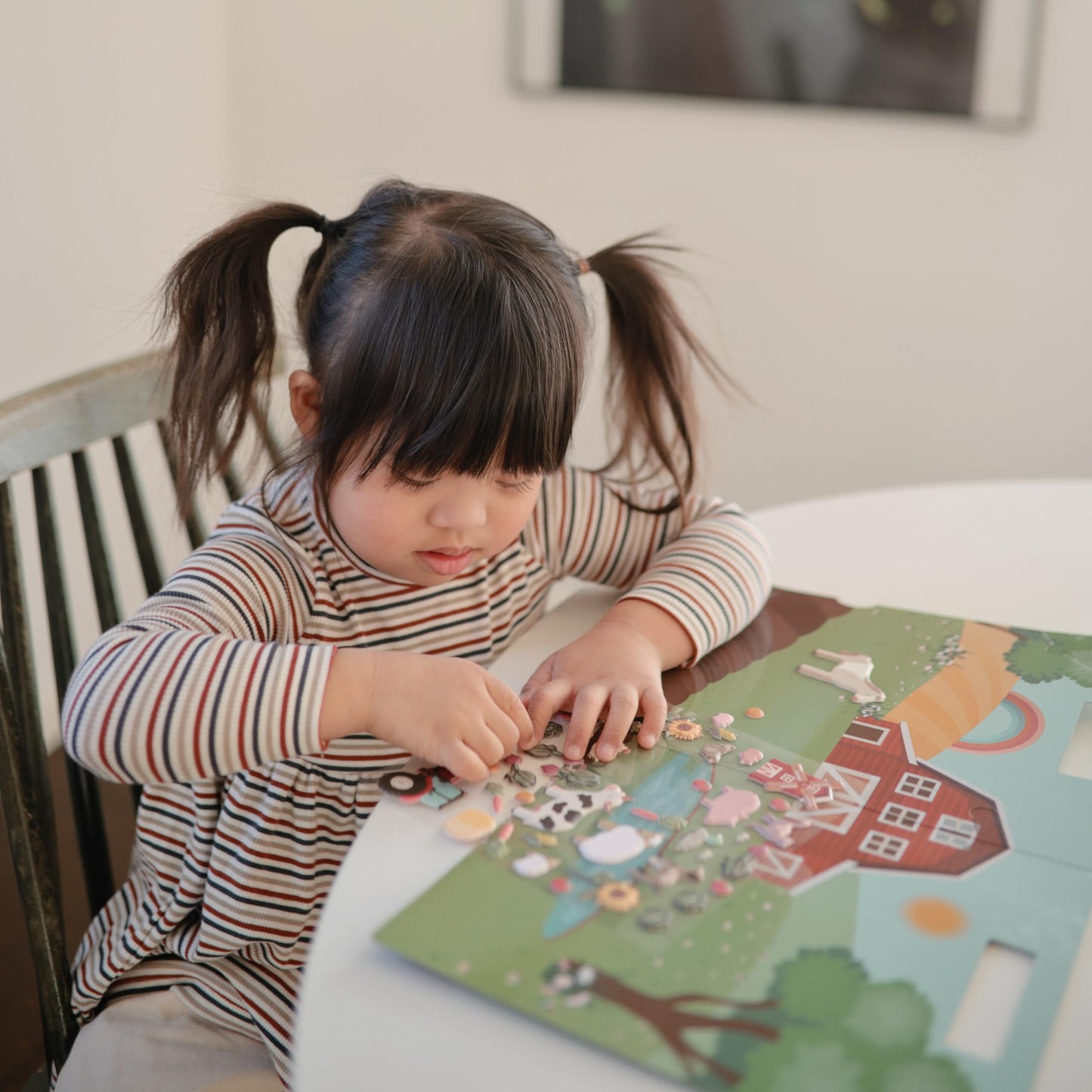 mushie Reusable Sticker Book Set (Farm) | 100+ Removable Puffy Stickers | Arts & Crafts Activity for Kids | Ages 3+