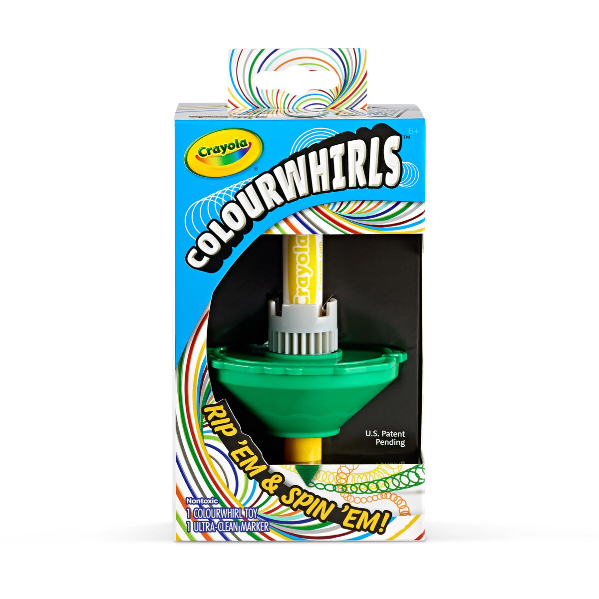 Crayola Colourwhirls (1ct), Spin Art Toy, Spinning Top Toy for Kids, Arts & Crafts Kit, Coloring Supplies, Gift for Boys & Girls