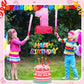 Sratte Number Piñata Number Birthday Piñata Decorations Gradient Pink Piñata With Stick Blindfold Confetti For Girls Boys Birthday Anniversary Party Decorations Supplies(Number 1)