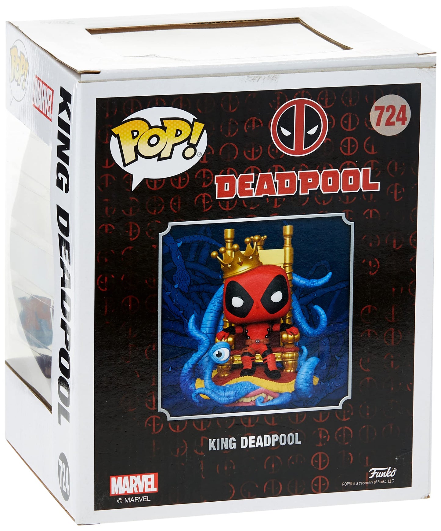 Funko Pop! Deluxe Marvel King Deadpool Vinyl Figure - Multicolor, Standard Size, Model 889698522663