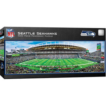 MasterPieces 1000 Piece Jigsaw Puzzle - NFL Seattle Seahawks Panoramic Center View - 13x39 - mature-themed Puzzle  Washington NFL Team