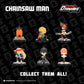 Total Anime Chainsaw Man Chibi 3-Pack - 3 Mini-Figures, 2-Inch Scale, Multi-Color, Plastic, Model KAZ0144