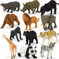 12 Preschool Science Toys - Educational Materials With Animal Matching Models Flash Cards, Animal Figurines For Kids (Zoo)