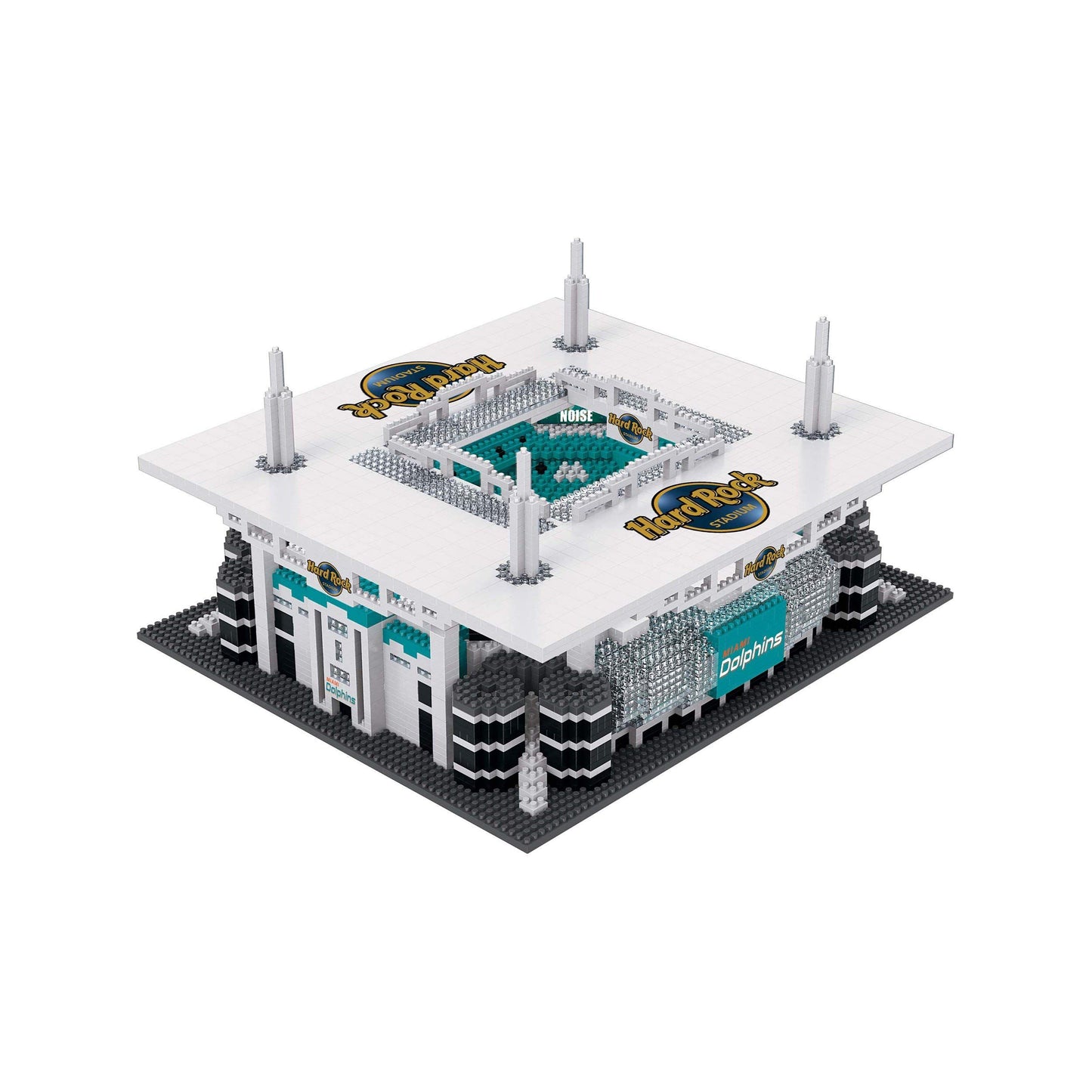 FOCO NFL Miami Dolphins 3D BRXLZ Stadium Building Block Set - One Size, Team Color, Model PZNF3DSTAD