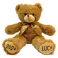 Personalized Stuffed Teddy Bear Gift For Her, Him, 16 Inch - Cute Custom Brown Bear With Your Name And Year On The Feet