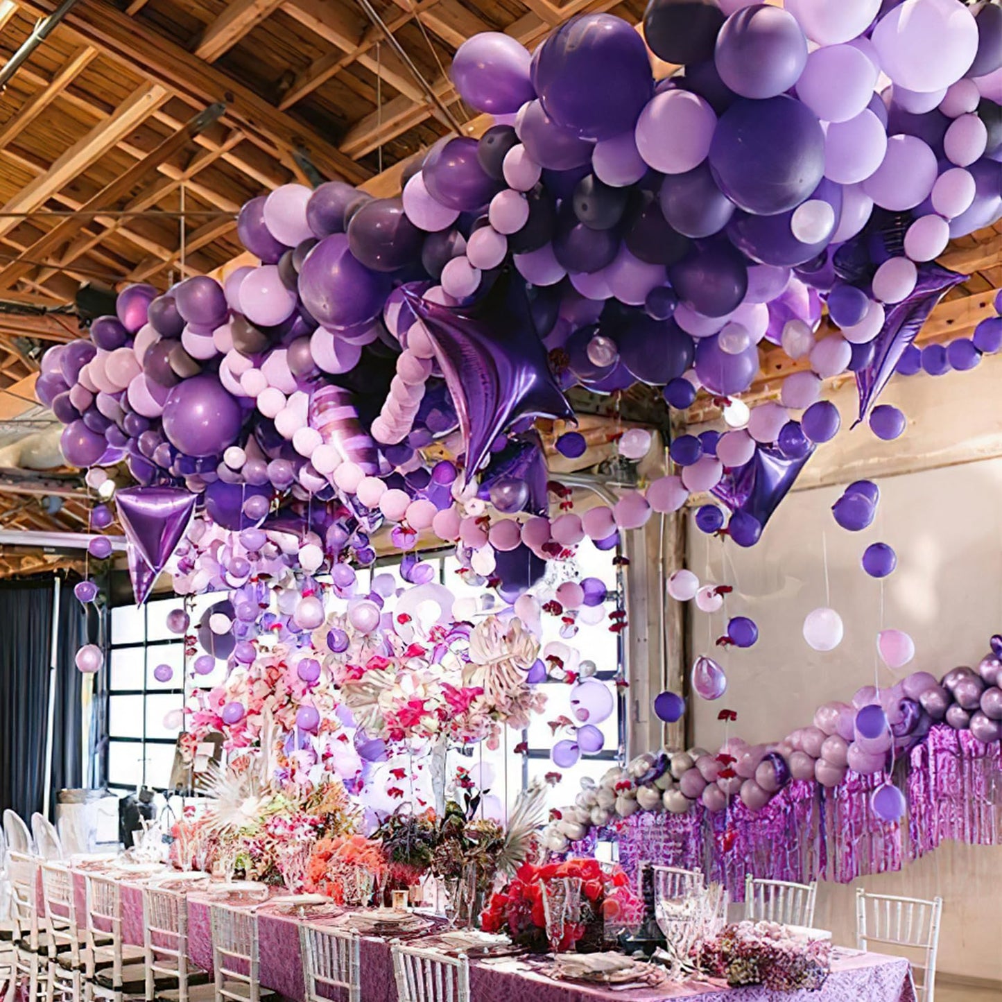 Partywoo Pastel Purplish Pink Balloons, 100 Pcs Pink Balloons Different Sizes Pack Of 36 Inch 18 Inch 12 Inch 10 Inch 5 Inch Pink Balloons For Balloon Garland Or Arch As Party Decorations, Pink-Q04