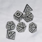 D&D Dice - 7Pc Mixed Black & White Polyhedral Dice For Rpg & Mtg