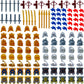 MIUTRUE Medieval Knight  Pack Accessories Set Building Block Toy protective covering Helmet Shield Bow Arrow Designed for Mini Figures Gift for Kids Boys Grils Building Kits Toys