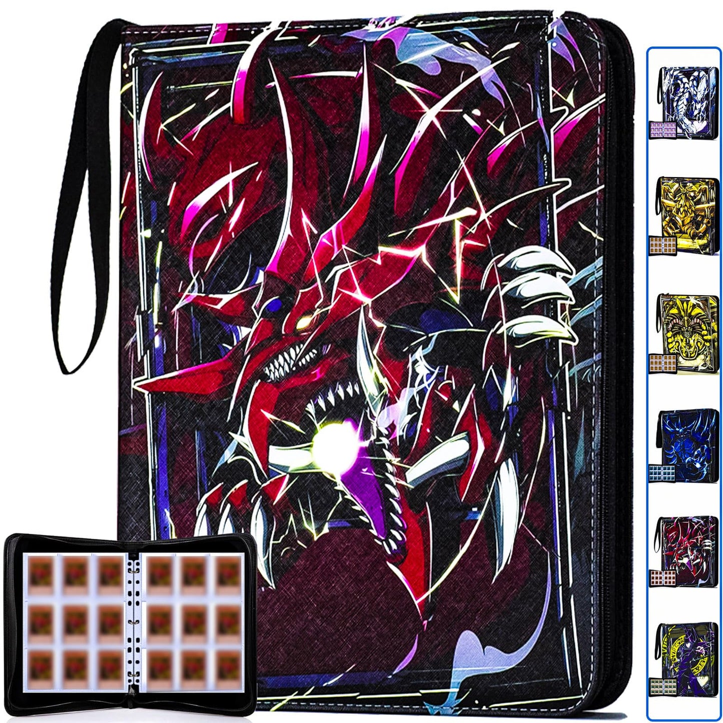 KaylyPro Trading Card Binder for Y-G-O Card 990 pockets Capacity  9 Pocket Card Holder Compatible with TCG Cards and Other Standard Size Cards.
