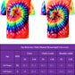 Inrajoper Boys 4 Pcs Hippie Costume Accessories Set 60S 70S Colorful Kids Fun Tie Dye T-Shirt For Theme Party 4-5 Years Multicol