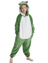 Acogna Onesie Kids Plush Animal Frog Costume One Piece Pajamas Girls Boys Teen Halloween Cosplay Sleepwear Green 10-11 Years