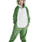Acogna Onesie Kids Plush Animal Frog Costume One Piece Pajamas Girls Boys Teen Halloween Cosplay Sleepwear Green 8-9 Years