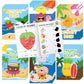 X1Zuue Summer Activity Books For Kids - 24Pcs Coloring Fruits Books Set Bulk Summer Tropical Search Mazes Word Scramble Games Mi