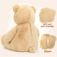 Tezituor Giant Teddy Bear 5 Feet, Soft 59' Big Bear Stuffed Animal Life Size Plush Bear Toy Valentine'S Christmas Birthday Gift For Girlfriend Kids,Brown