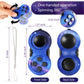 Skylety 2 Pcs Fidget Toys for mature-themeds Fidget Pad Christmas Basket Stuffers Stress Relief Cube Clicker Controller Sensory Educational Toy for ADHD Autism Spinner(Starry Purple and Starry Blue Style)