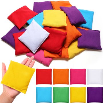 32 Pack Bean Bags Toss for Kids Cornhole Bean Bags Colorful Bean Bags for Tossing Canvas Toss Bags Hand Toy Toss Games Weights f
