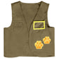 Ikali Kids Explorer Costume Khaki Safari Costume With Hat & Vest, Paleontologist Outfit Zoo Keeper Zookeeper Costume School Career Day Costume For Girls Toddlers 4-6 Years