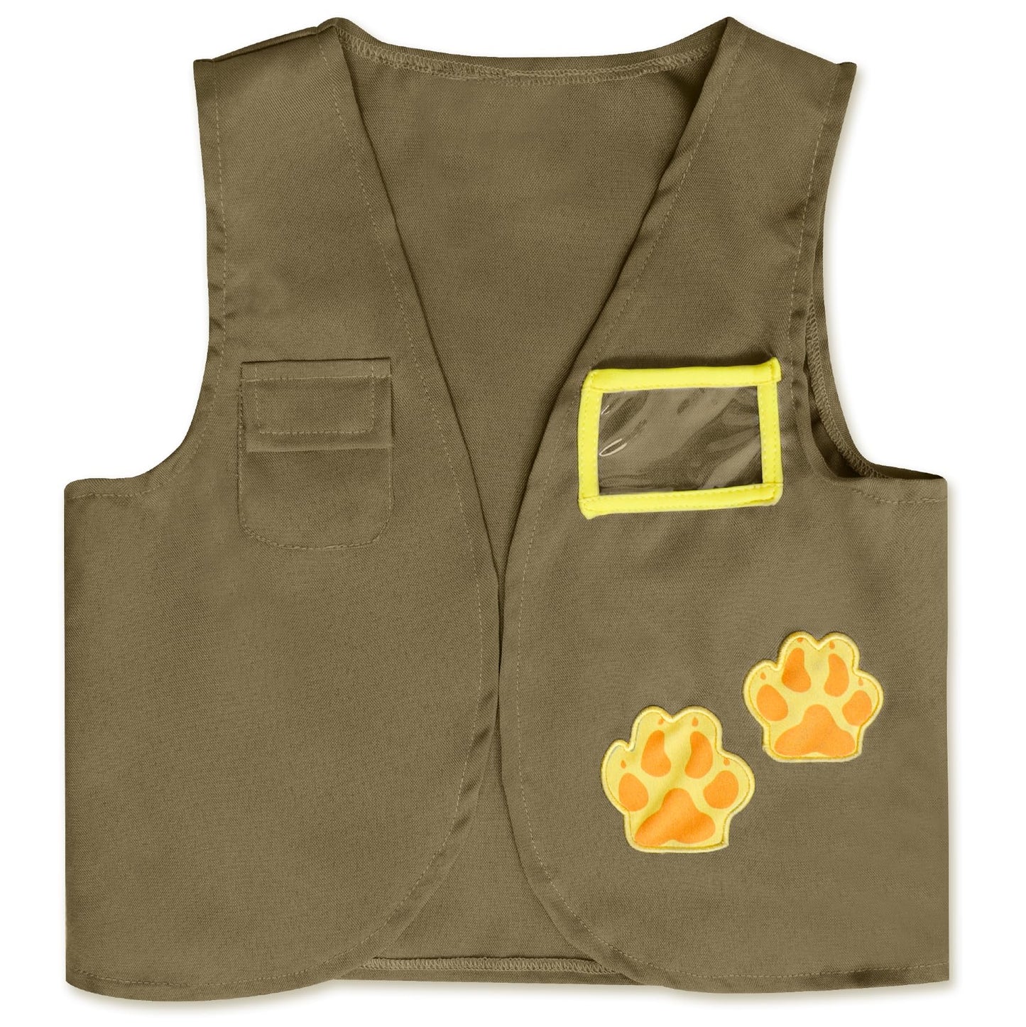 Ikali Kids Explorer Costume Khaki Safari Costume With Hat & Vest, Paleontologist Outfit Zoo Keeper Zookeeper Costume School Career Day Costume For Girls Toddlers 4-6 Years