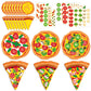 Qyeahkj 30 Pcs Pizza Craft Kits for Kids Make A Pizza Stickers Paper Card Make Your Own Pizza DIY Gifts Activity Hanging Decals 