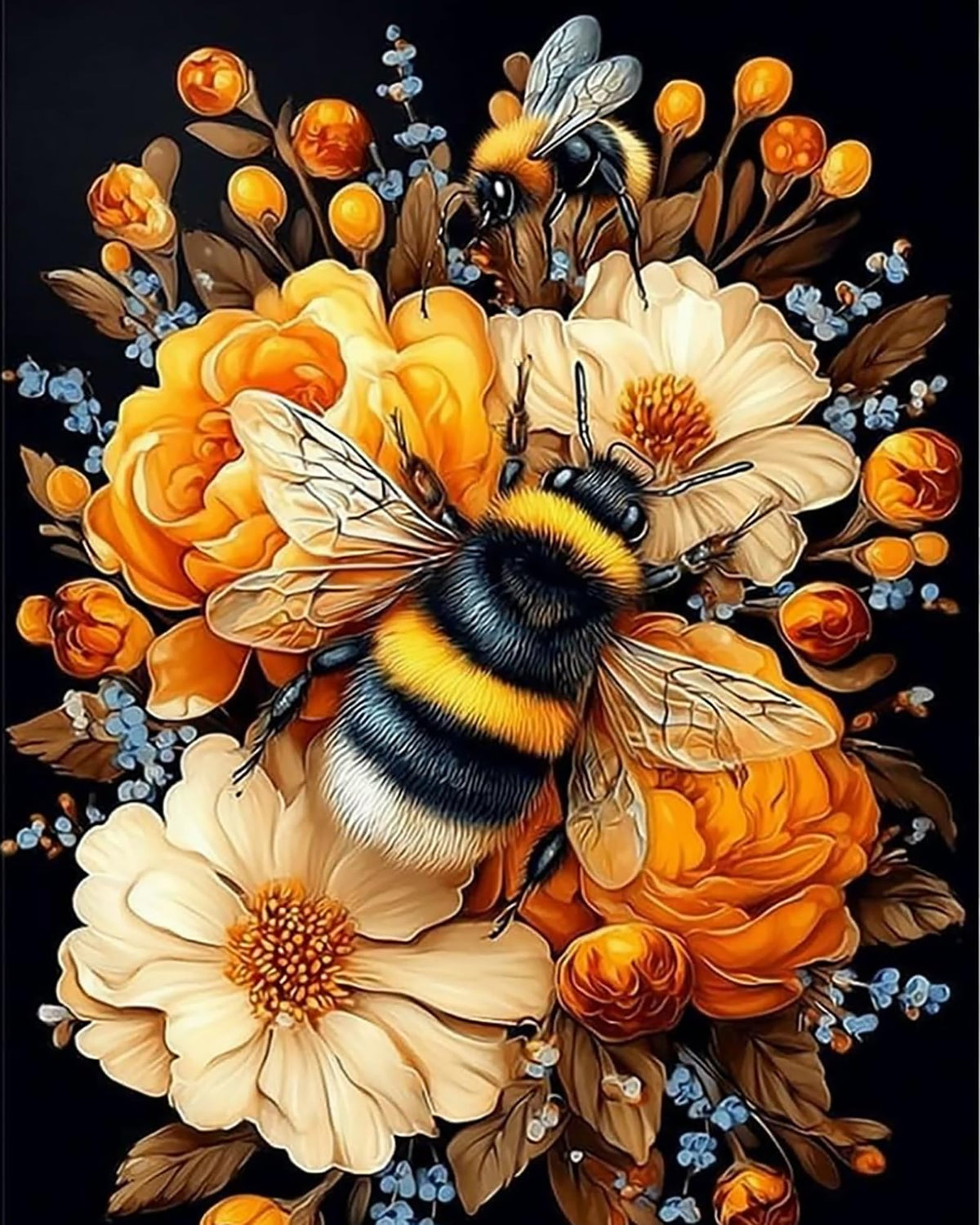Tulip N Turtle Bumblebee Signature Series Tube Packing Ss 02, 24 Colours Diy Acrylic Paint By Number Kit For Adults, Beginner Ca