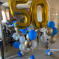 40 Inch Gold 50 Balloon Number, 50Th Birthday Decorations, 50 Birthday Anniversary Decorations, Large Foil Mylar Balloons For Pa