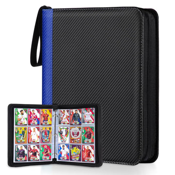 LIMSTDIC Card Binder for Pokemon Card  9 Pocket 40 Double-Sided Pages for 720 Card Pocket enhanced Zip PU Card Binder for Pokemon  Collectible For TCG MTG Baseball Football Trading Card Game(Blue)