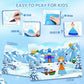 PERRYHOME Foil Arts & Crafts Kit - DIY Frozen Fun, Mess-Free Coloring, 12"x8"x0.8", Blue, Ideal for Kids Ages 4-9, Perfect Gift