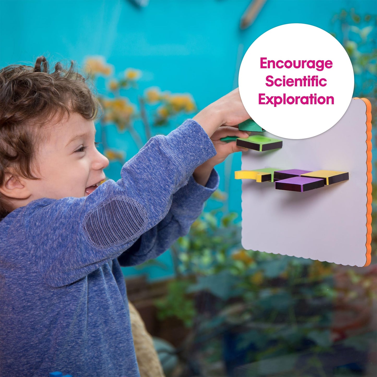 Edushape Magic Shapes Magnetic Foam Building Blocks, 54 Piece