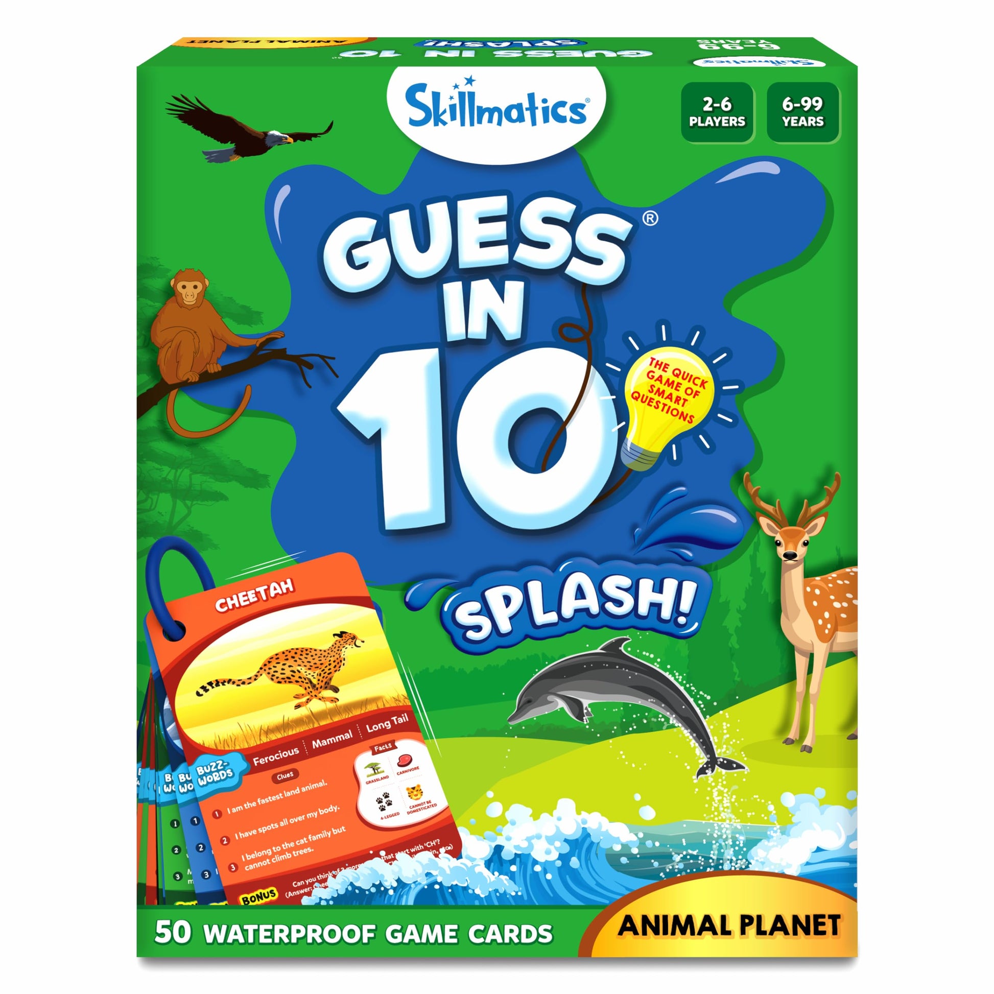 Skillmatics Card Game - Guess in 10 Splash, Educational Toy & Game for Pool, Beach, Boat Trips, Fun Travel Gift for Kids, Teens 