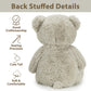 LotFancy 20 inch Gray Teddy Bear Plush Toy, Cute Footprints, Soft Stuffed Animal Gift for Kids, Baby Shower, Birthday, Christmas, Easter