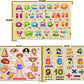 Appster Colorful Wooden Puzzle Toy For Kids Jigsaw Puzzles For Adults Baby Learning Educational Toys Board Game (Abcd + Body Par